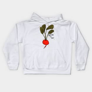 rooting for you - radish pun Kids Hoodie